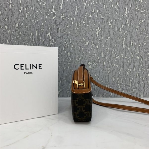 celine small camera bag in triomphe canvas replica bags - Image 3