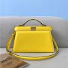fend peekaboo medium bag yellow