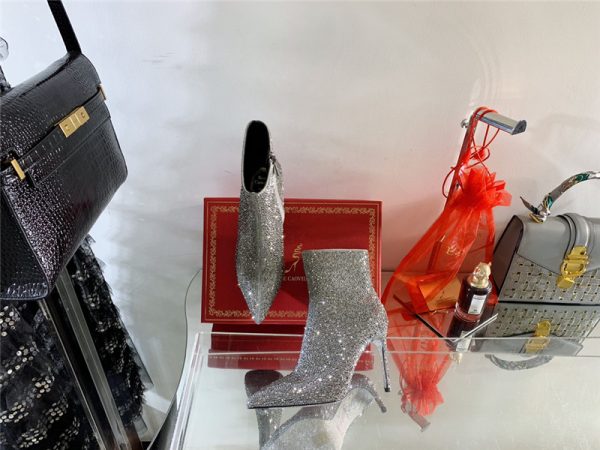 Rene Caovilla drilled pointed high heel boots - Image 3