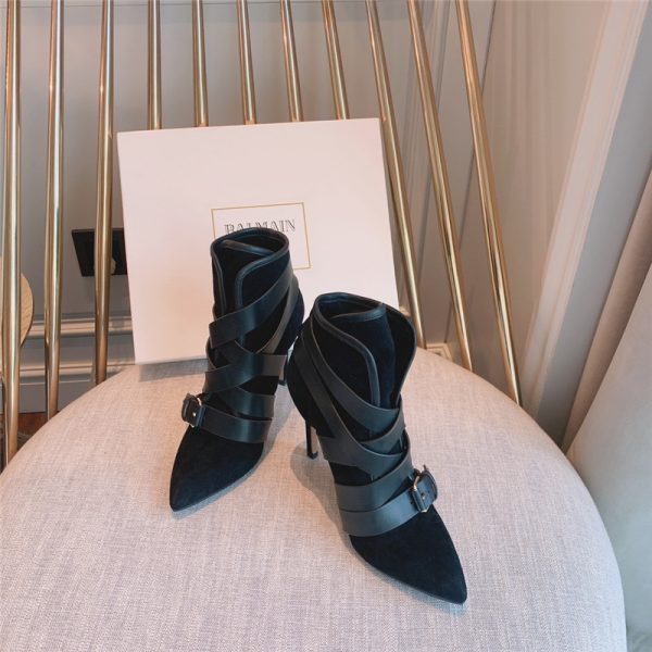 balmain pointed toe belt buckle boots - Image 8