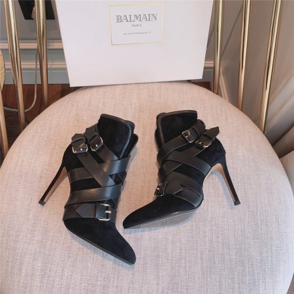 balmain pointed toe belt buckle boots - Image 9