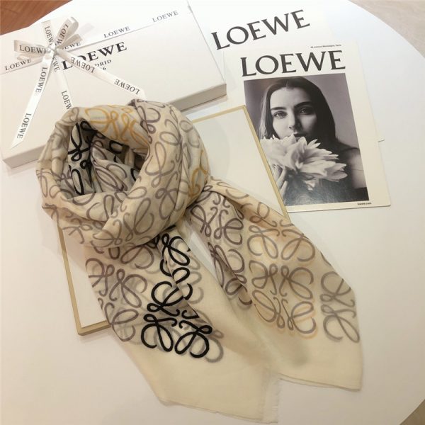 loewe anagram scarf in wool and cashmere - Image 3