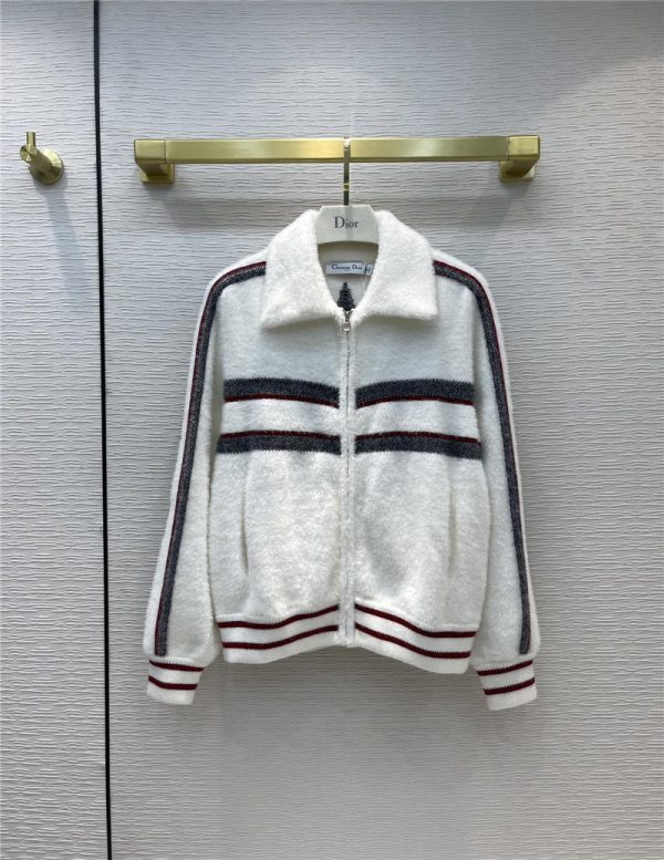 dior knitted zipper cardigan