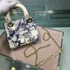 mini lady dior toile de jouy bag