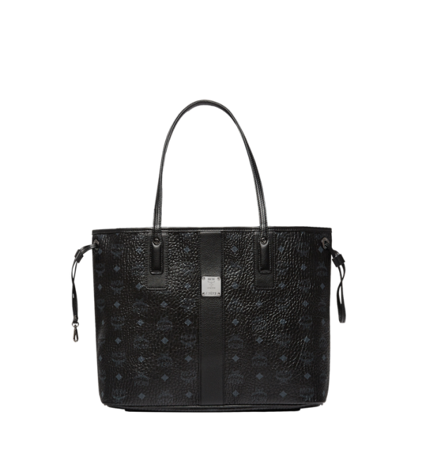 MCM Reversible Liz Shoppers in Visetos Black Tote Bags MWP7AVI22BK001