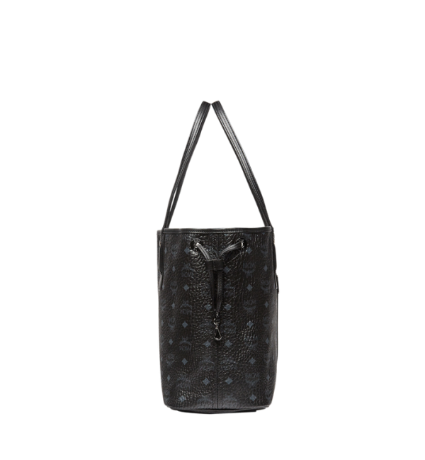 MCM Reversible Liz Shoppers in Visetos Black Tote Bags MWP7AVI22BK001 - Image 4