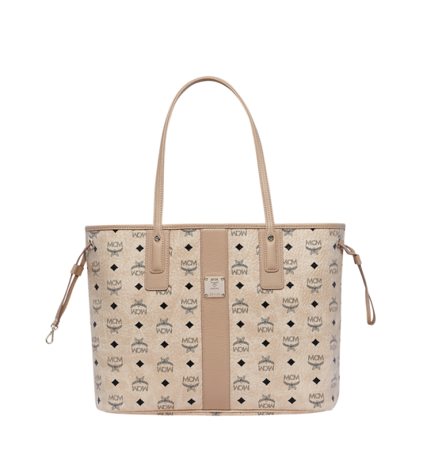 MCM Reversible Liz Shoppers in Visetos Beige Tote Bags MWP7AVI22IG001