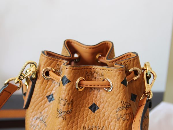 Mcm Rabbit Drawstring Bucket Bag - Image 8
