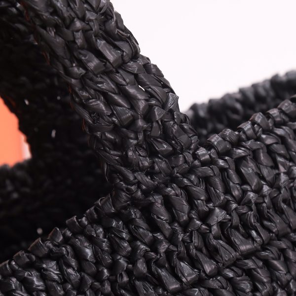 YSL Yves Saint Laurent ???? ?????? ???? ??? raffia crochet black - Image 3
