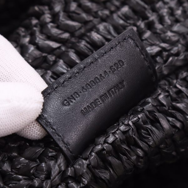 YSL Yves Saint Laurent ???? ?????? ???? ??? raffia crochet black - Image 5