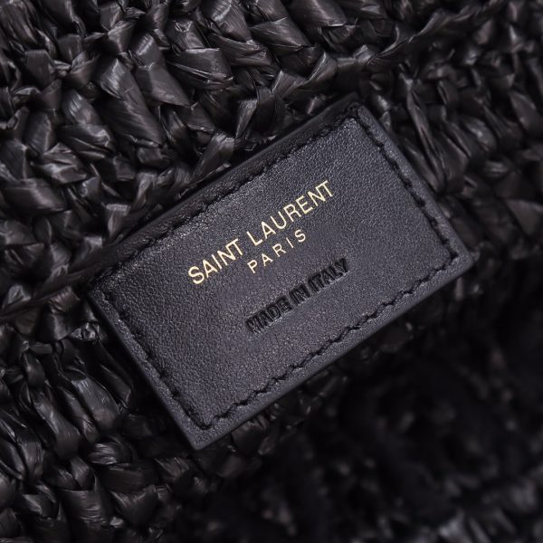 YSL Yves Saint Laurent ???? ?????? ???? ??? raffia crochet black - Image 14