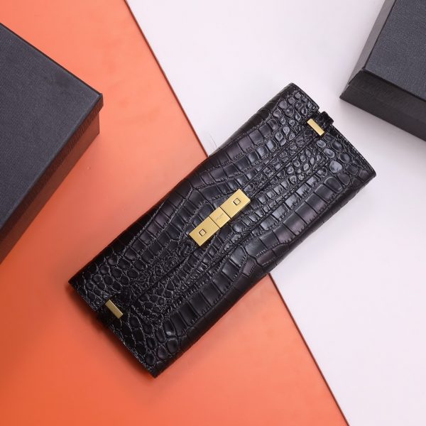 YSL Yves Saint Laurent Manhattan Clutch Claret