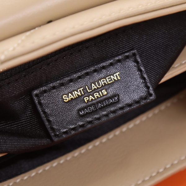 YSL Yves Saint Laurent LOULOU mini version crossbody bag Milk tea color - Image 9