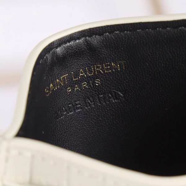 YSL Yves Saint Laurent SLP Crocodile Print Card Holder Gold logo - Image 23