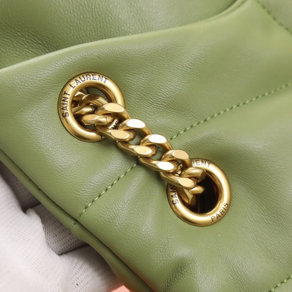 YSL Yves Saint Laurent ?????? ?????? Quilted Leather Bag Green - Image 5