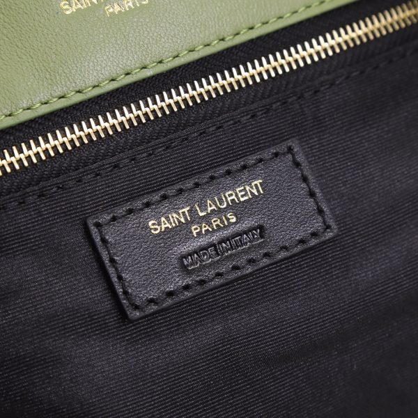 YSL Yves Saint Laurent ?????? ?????? Quilted Leather Bag Green - Image 9