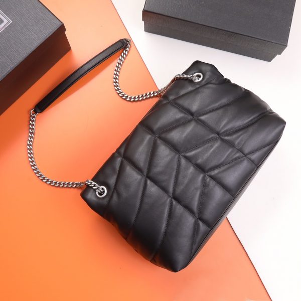 YSL Yves Saint Laurent ?????? ?????? Quilted Leather Bag Black - Image 3