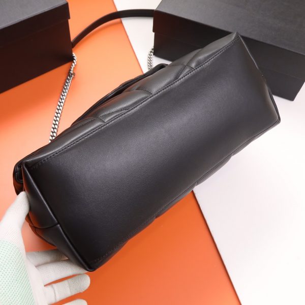 YSL Yves Saint Laurent ?????? ?????? Quilted Leather Bag Black - Image 6
