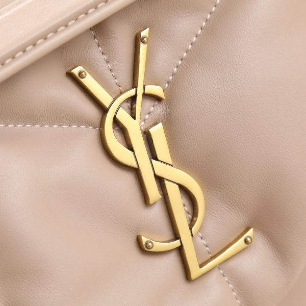 YSL Yves Saint Laurent ?????? ?????? Quilted Leather Bag Milk tea color - Image 4
