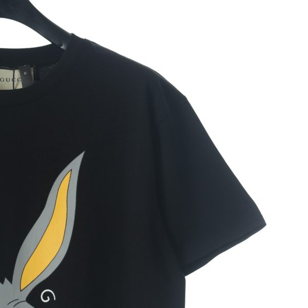 GUCCI Year of the Rabbit limited rabbit print short-sleeved T-shirt black - Image 4