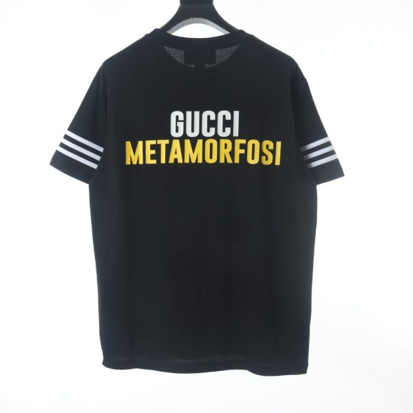 Gucci & Adidas Collaboration Trefoil Print Short Sleeve Black - Image 9
