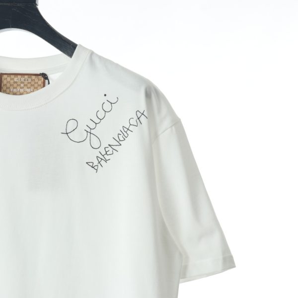 Gucci × Balenciaga BLCG joint back graffiti print short-sleeved T-shirt - Image 4