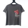 Gucci x Balenciaga joint red and white letter graffiti cola print short-sleeved T-shirt