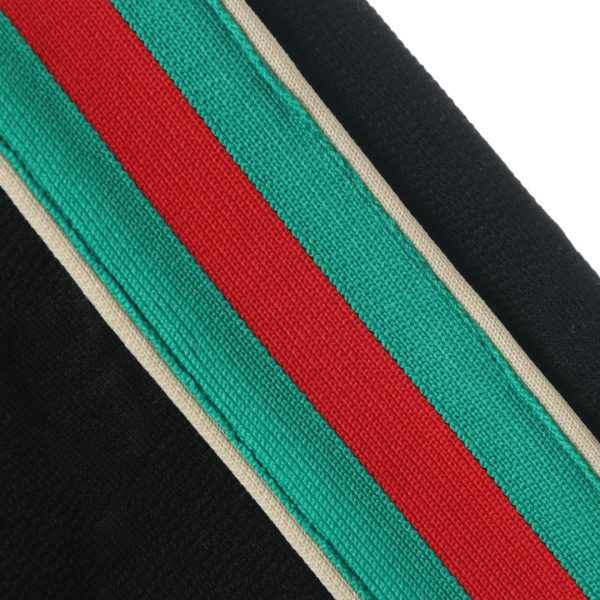 GUCCI dark pattern black shadow red and green webbing shorts - Image 5