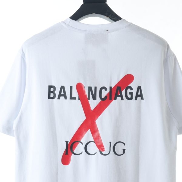 Gucci & Balenciaga joint error embroidery letter short-sleeved T-shirt - Image 7