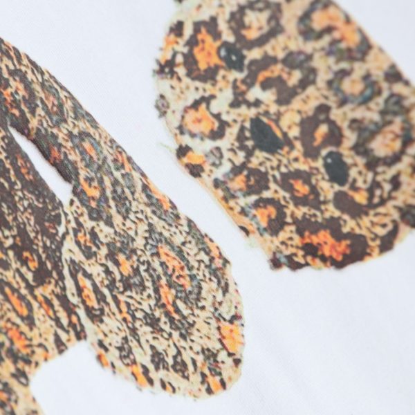 PALM ANGELS summer new leopard print broken head bear print short-sleeved T-shirt - Image 4