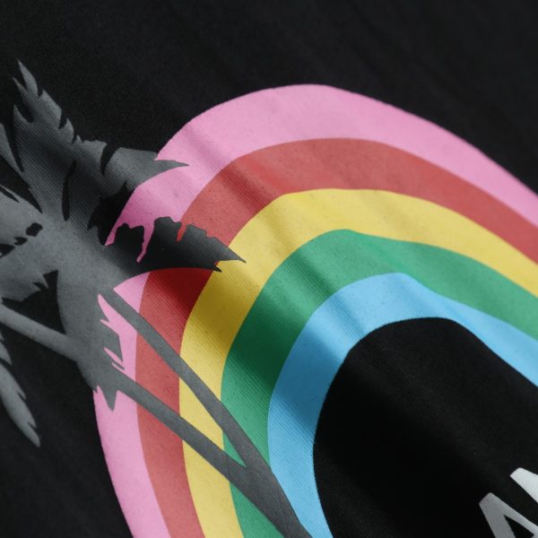 PALM ANGELS 21SS Rainbow coconut print short sleeves - Image 4