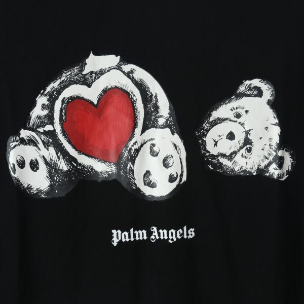 Palm Angels Heart Teddy Bear Print Short Sleeve - Image 4