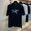 Top quality Arcteryx Archeopteryx 2023 new chest exquisite printing process pure cotton fabric 240g Black White S-XL