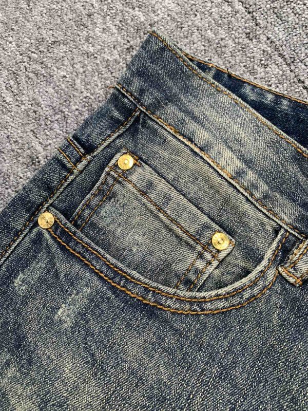 LOEWE 2023 spring and summer new men's jeans The fabric has good elasticity. Exclusive sale, official website synchronization, fashion and elegance, heavy craft design - Image 6