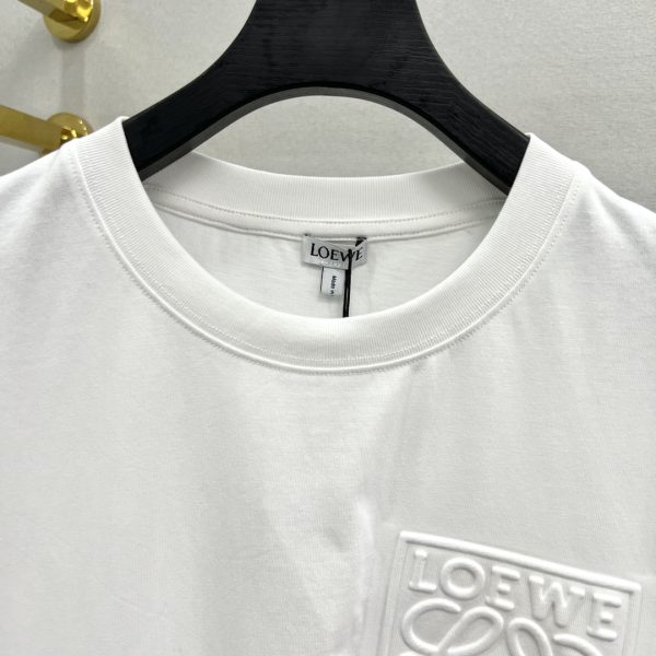 Loewe- 2023ss spring and summer new three-dimensional embossed letter printing round neck short-sleeved T-shirt, easy to wear without losing fashion - Image 6