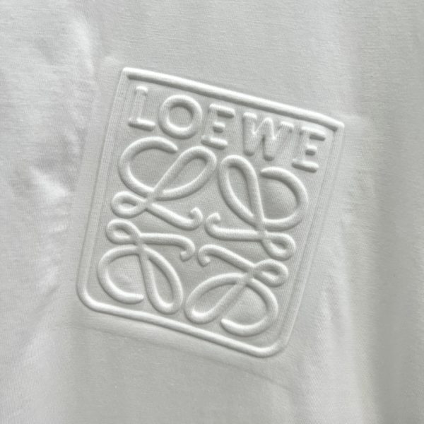 Loewe- 2023ss spring and summer new three-dimensional embossed letter printing round neck short-sleeved T-shirt, easy to wear without losing fashion - Image 9
