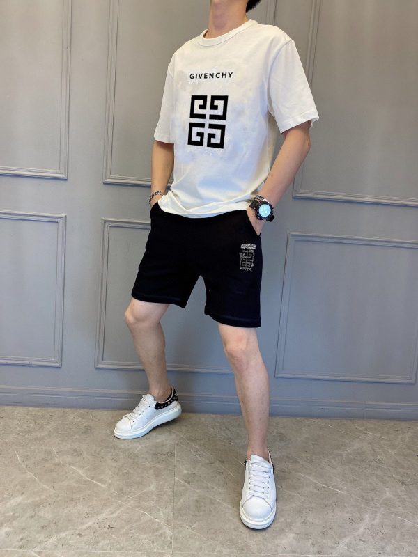 [LOEWE] 2023 new men's short-sleeved shorts suit - Image 4