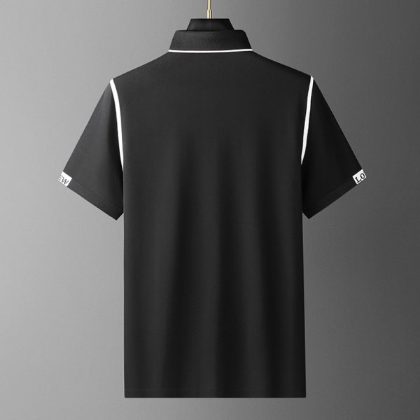 [LOEWE] 2023 spring and summer new mercerized cotton lapel, the world's top men's clothing, simple and fashionable, easy and versatile - Image 4