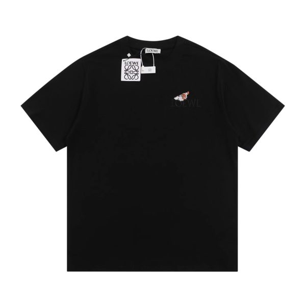 Loewe, Loewe 23ss embroidered Logo back print couple short-sleeved T-shirts. High-end minimalist style that never gets tired of looking at white, two-color three-dimensional embroidery puppy ? - Image 2