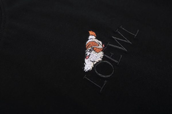Loewe, Loewe 23ss embroidered Logo back print couple short-sleeved T-shirts. High-end minimalist style that never gets tired of looking at white, two-color three-dimensional embroidery puppy ? - Image 5