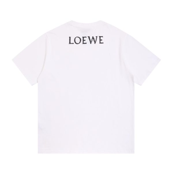 Loewe, Loewe 23ss embroidered Logo back print couple short-sleeved T-shirts. High-end minimalist style that never gets tired of looking at white, two-color three-dimensional embroidery puppy ? - Image 12