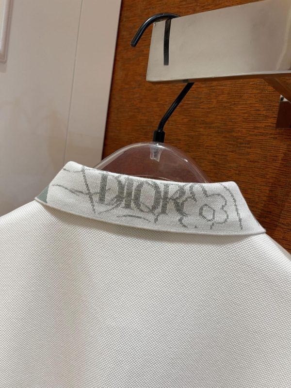 Dior Duncan Grant & Charleston Polo shirt with flower jacquard collar and logo! Simultaneous sale on the official website - Image 5