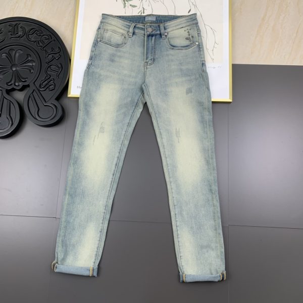 Dior 2023 spring and summer new denim products, high-quality original orders, heavy industry washed jeans, imported original washed elastic fabrics - Image 3