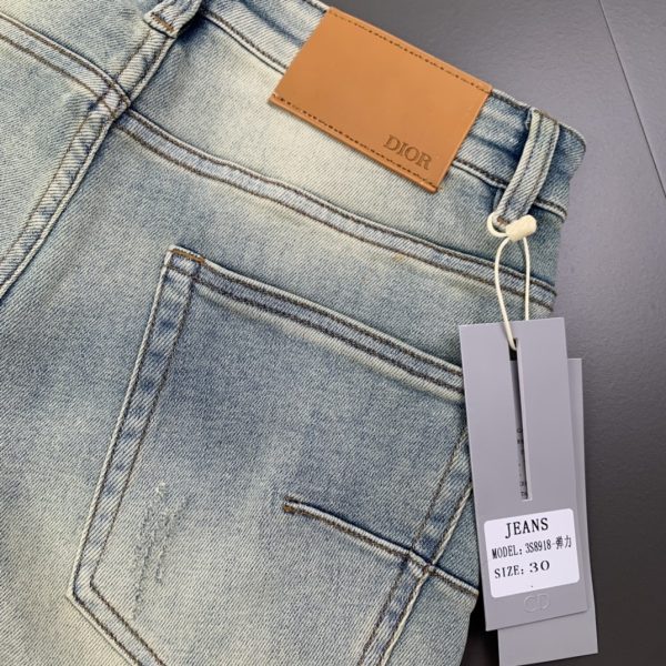 Dior 2023 spring and summer new denim products, high-quality original orders, heavy industry washed jeans, imported original washed elastic fabrics - Image 10