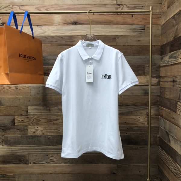 [DIOR] 2023 spring and summer new lapel POLO shirt Men's embroidered short-sleeved T-shirt! Customized high-end piqué fabric, comfortable and breathable, not easy to deform - Image 8