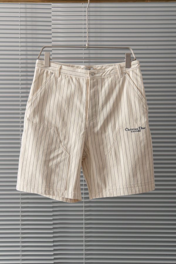 Dior/ stripe embroidery apricot jeans! Special counter 7000k to buy the original pattern opening, fixed weaving, fixed dyeing, stripe cycle pure cotton denim denim fabric, the original gray fabric is washed and desizing treatment, and the hand feel is restored to the fabric surface, and the fluffy feeling is super silky - Image 6