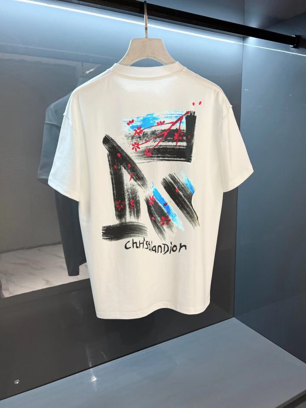 Dior 2023 spring and summer chri*tian di*r atelier print logo silhouette short-sleeved T-shirt - Image 3