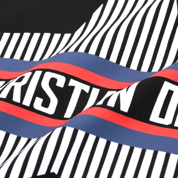 DIOR CD letter blue and white color stripes, five-star printed logo, exquisite upgrade, inspired by the retro original fabric in the 1980s, custom-made 230 grams of the same cylinder dyed fabric, very comfortable to the touch - Image 8