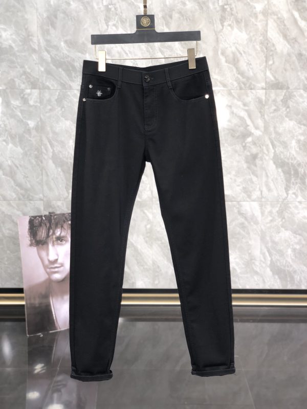 Dior Exclusive Backdrops! high quality! Non-market currency! 2023 spring and summer new hot style jeans, imported custom fabrics, classic version, classic jeans color, - Image 3