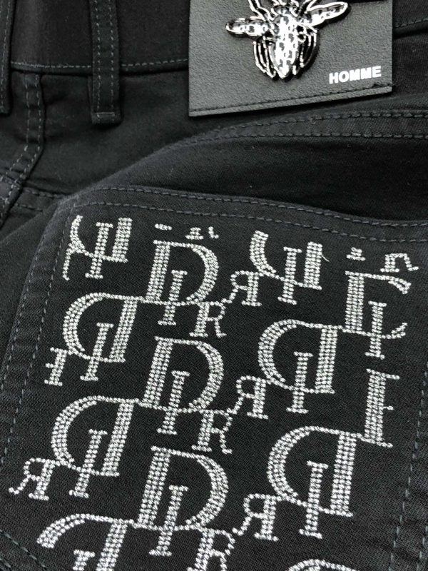 Dior Exclusive Backdrops! high quality! Non-market currency! 2023 spring and summer new hot style jeans, imported custom fabrics, classic version, classic jeans color, - Image 5